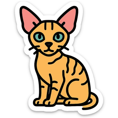 devon rex cat sticker