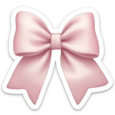 Pale pink bow  sticker