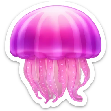 pink shimmery iridescent jellyfish sticker