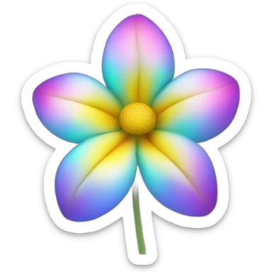 Holographic flower sticker