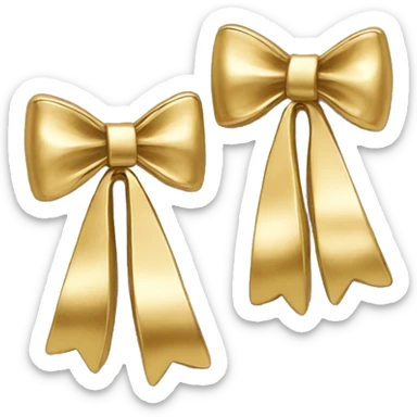 gold bow earrings sticker