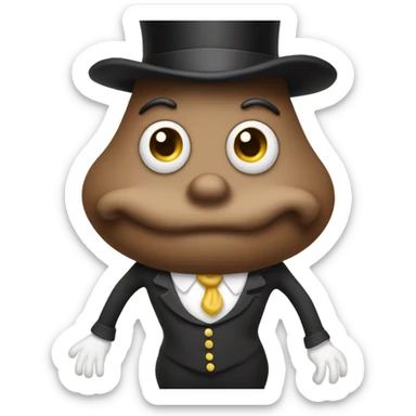 Turd in a hat sticker