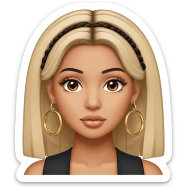 chloe kardashian with earrings sticker