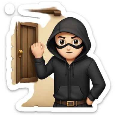 One night, a well-known thief in the village broke into a house. The house had been locked up for a long time, so the thief thought, sticker