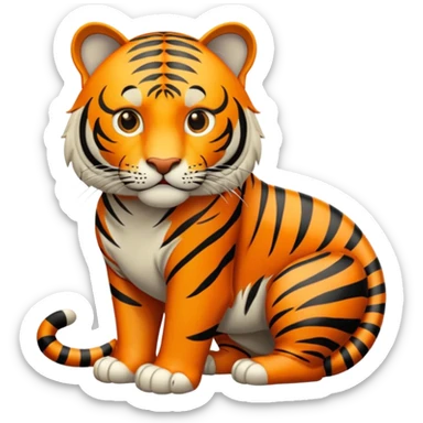 Tigre adulto feroz en la cima  sticker