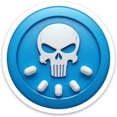 Ecstasy Pill Blue Punisher sticker