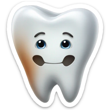 tooth with caries sticker