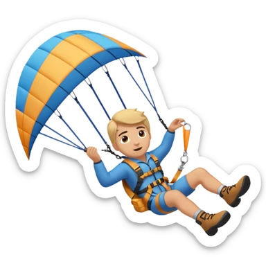 Kiterman haciendo un down loop sticker