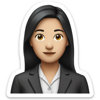 CPA female with dark hair of Asian appearance
 sticker