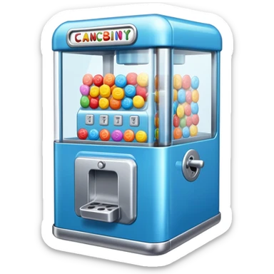 blue Candy machine sticker