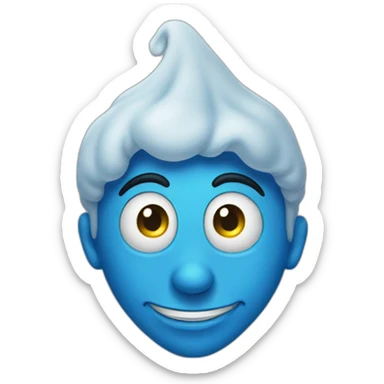 Blue genie floating ghost from Aladdin  sticker