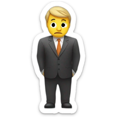 stock market falling down, unhappy man sticker