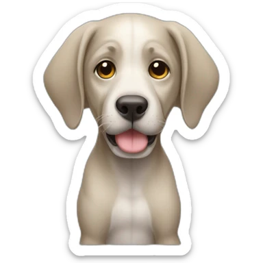 Perro cabeza humano patas de elefante sticker