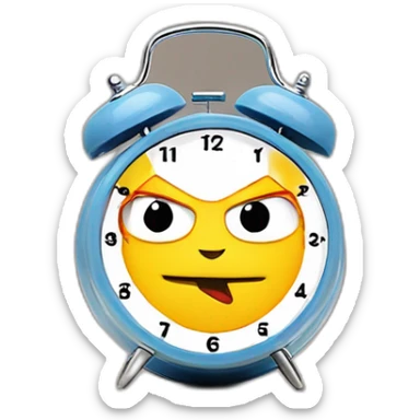 Funny superheroes modern alarm clock for kids sticker