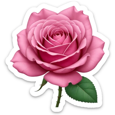 “A Polaroid photo of a pink rose  sticker