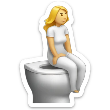 Humain sur les toilettes sticker