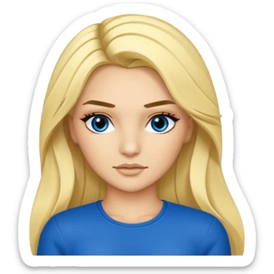 Blauer Ozean Lamborghini mit sehr lamgem blondhaarigem Mädchen und latina make up  sticker