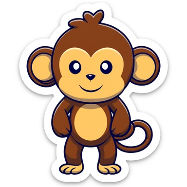 super fat monkey sticker