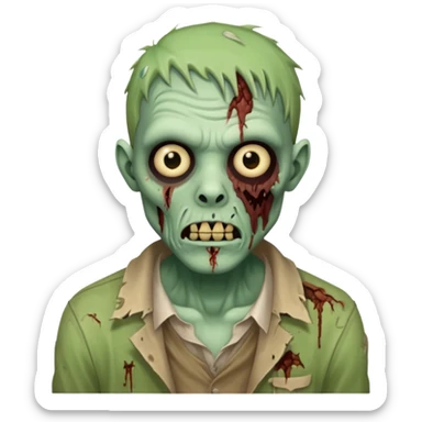 Create an emoji of  a scary Zombie sticker