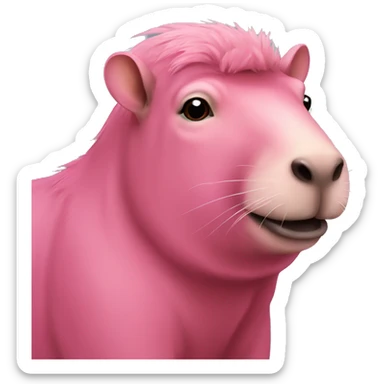 pink capibara sticker