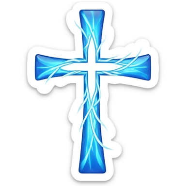 cross made of dynamics sticker