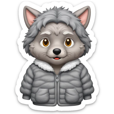 The big bad wolf put on Grandma's clothes. sticker
