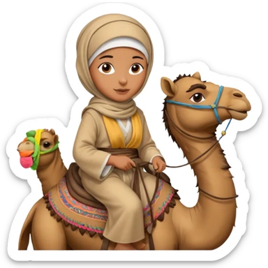 Desert Nomad Traveler with camel sticker