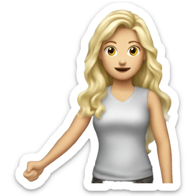 Blonde girl getting locked out of a silver Prius sticker