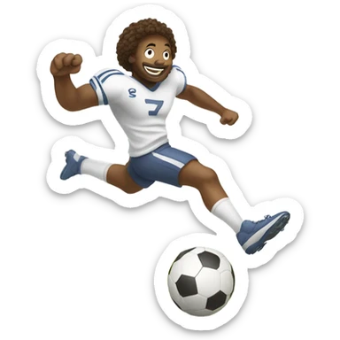 Doodle playing football  sticker