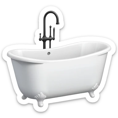 White bath tub sticker