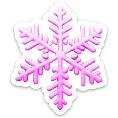 pink snowflake sticker