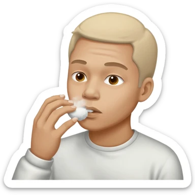 Guy snorting cocaine emoji sticker