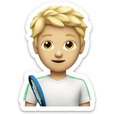 Boy blonde tennis player  sticker