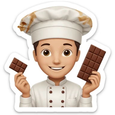 chef of chocolate sticker
