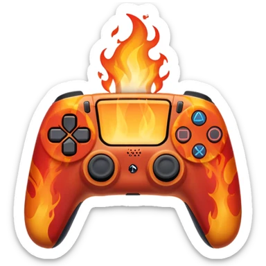 PlayStation 5 on fire sticker