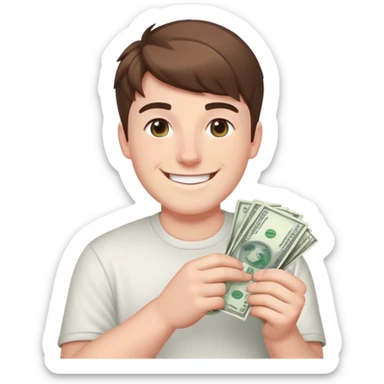 Mr beast  with cash sticker