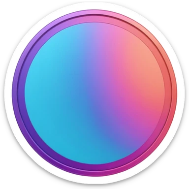 
coin color in in gradient of turquoise, blue, pink, purple, and coral
Rotate coin 45 degree   sticker