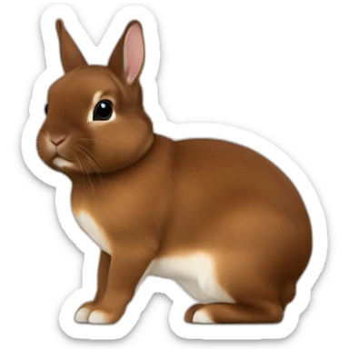 chesnut brown netherland dwarf sticker