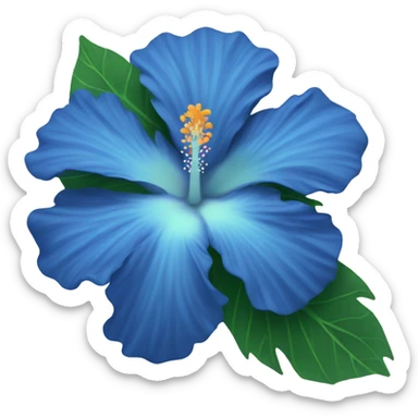 Blue hibiscus  sticker