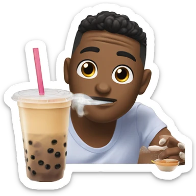 Bubble tea 🧋gossping rumours surprised reaction 👀 sticker