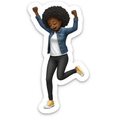 black girl doing a dab sticker