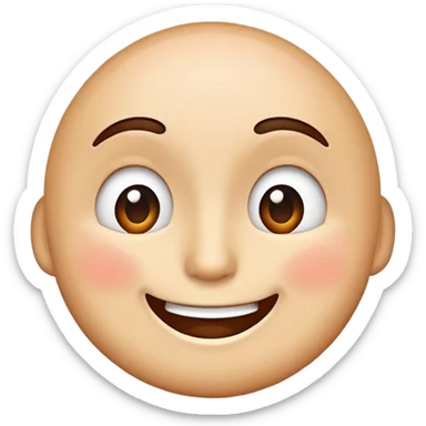 Happy face  with an unimpressed look sticker