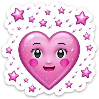Pink glittery shower  sticker