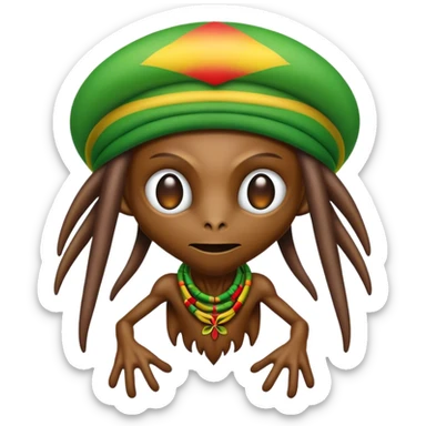 Rasta alien sticker