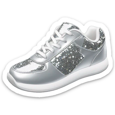Silver sparkle sneakers sticker