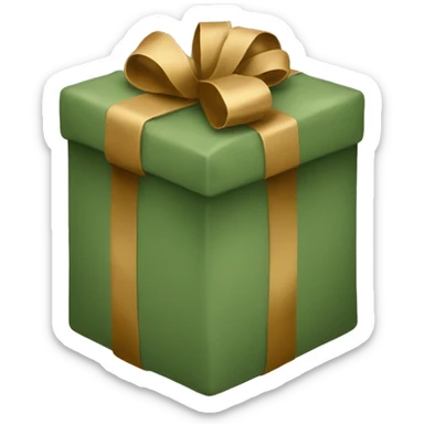 Khaki green christmas present  sticker