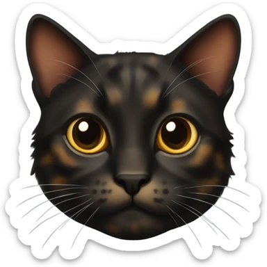Dark tortoiseshell cat sticker