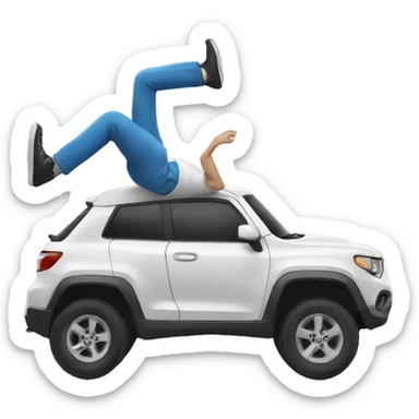 Car doing backflip  sticker