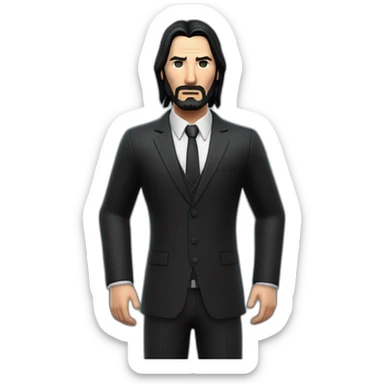sims4-John-Wick-wearing-black-suit-perfectly-centered sticker