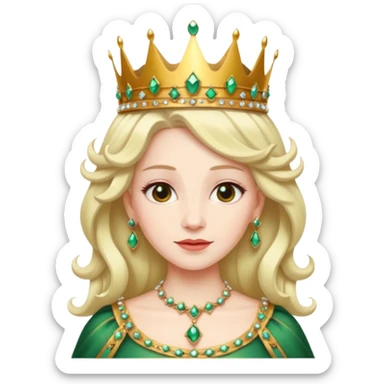 The queen with vine-like hair sticker